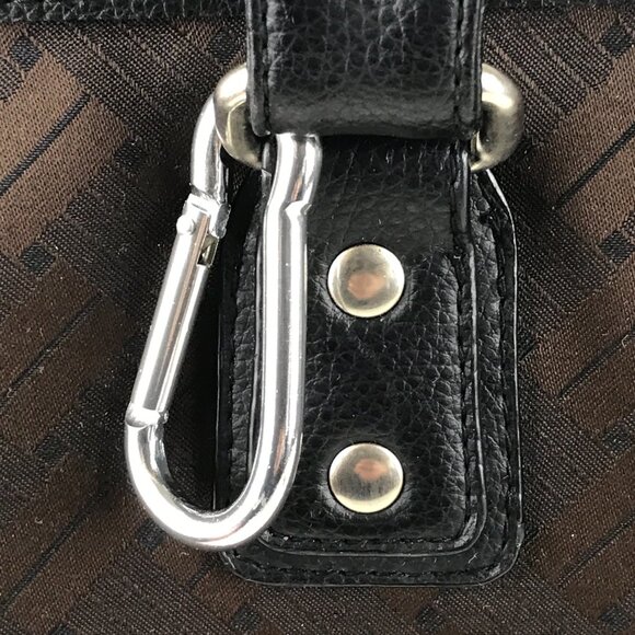 Nine‎ West Tote Travel Computer Shoulder Bag Designer Case Womens Brown/Black - Picture 8 of 15